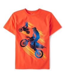 Childrens Place Coral Lava Cyclist Tee